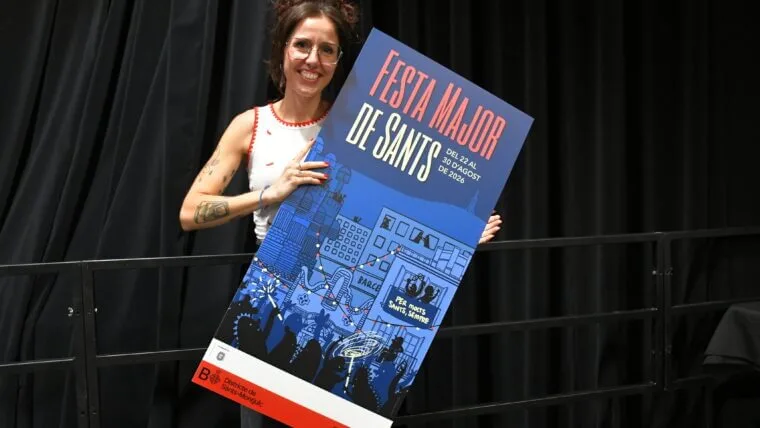 cartel Fiesta Mayor Sants 2026 de Mamen Díaz